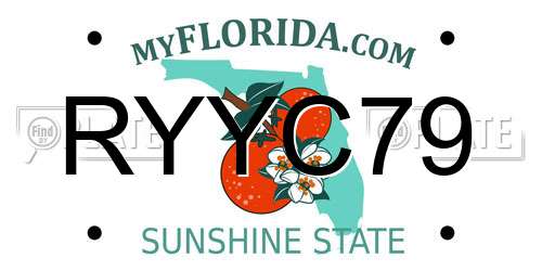 RYYC79 Florida License Plate