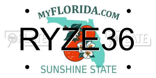RYZE36 Florida License Plate