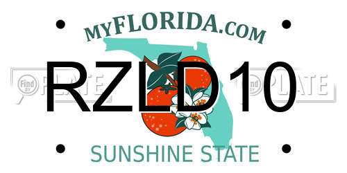 RZLD10 Florida License Plate
