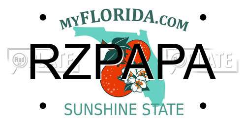 RZPAPA Florida License Plate