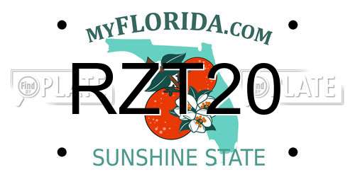RZT20 Florida License Plate