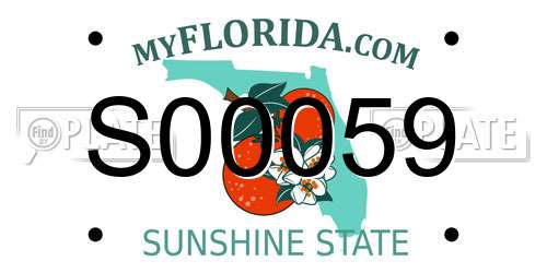 S00059 Florida License Plate