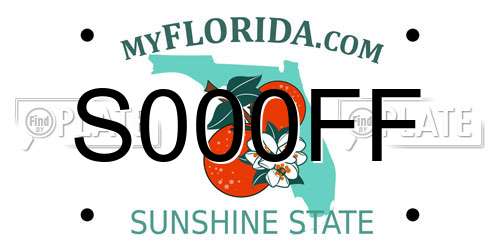 S000FF Florida License Plate