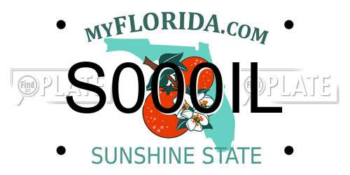 S000IL Florida License Plate