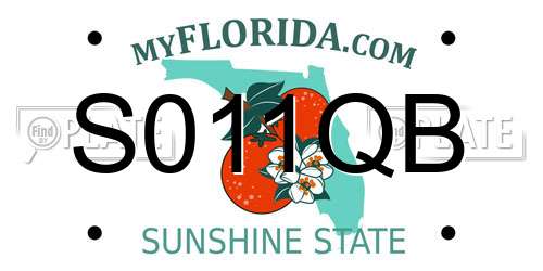 S011QB Florida License Plate
