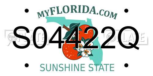 S04422Q Florida License Plate