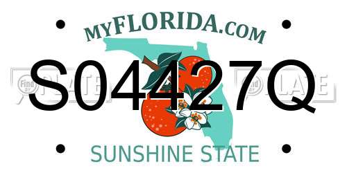 S04427Q Florida License Plate