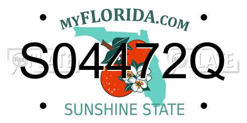 S04472Q Florida License Plate
