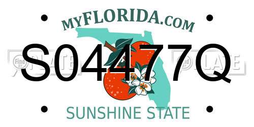 S04477Q Florida License Plate