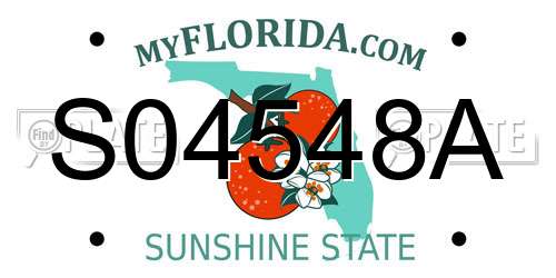 S04548A Florida License Plate