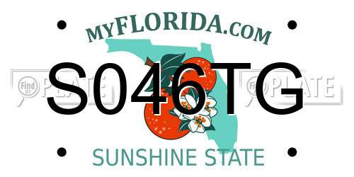 S046TG Florida License Plate