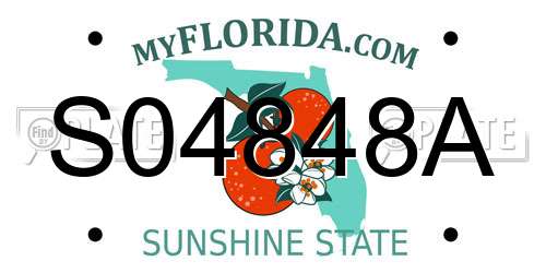 S04848A Florida License Plate