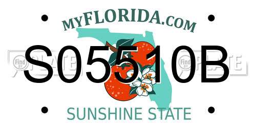 S05510B Florida License Plate