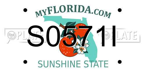 S0571I Florida License Plate