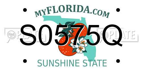 S0575Q Florida License Plate
