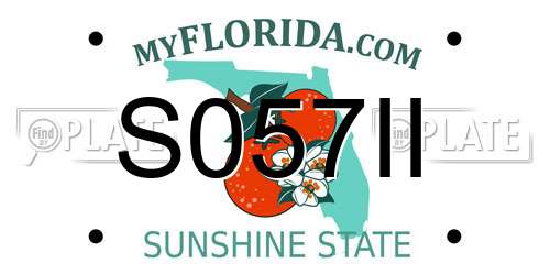 S057II Florida License Plate