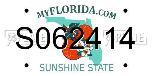 S062414 Florida License Plate