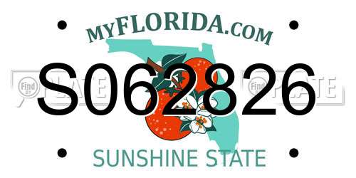 S062826 Florida License Plate