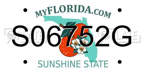 S06752G Florida License Plate
