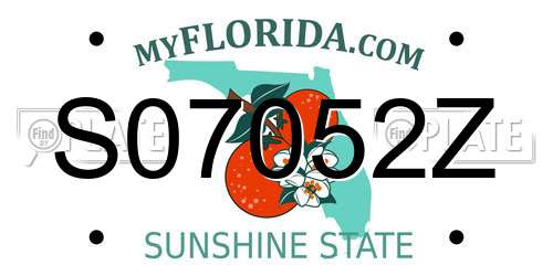S07052Z Florida License Plate