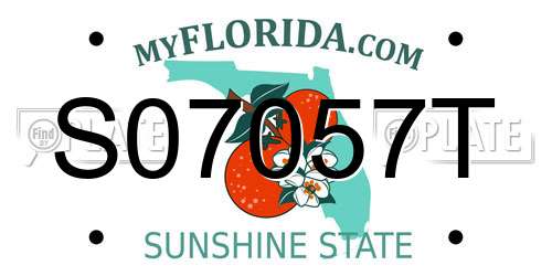 S07057T Florida License Plate