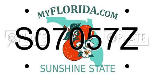 S07057Z Florida License Plate