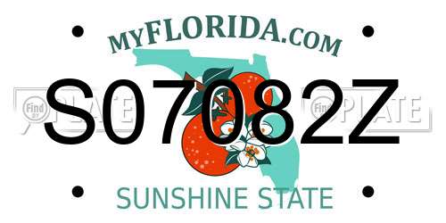 S07082Z Florida License Plate
