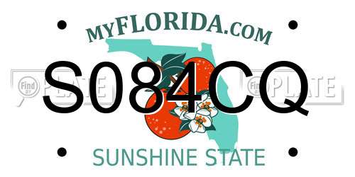 S084CQ Florida License Plate