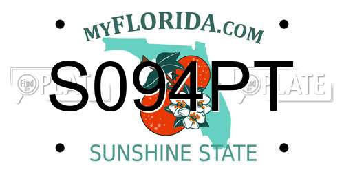 S094PT Florida License Plate