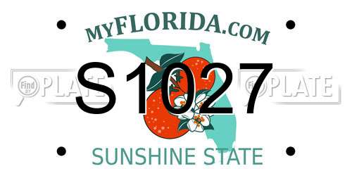 S1027 Florida License Plate