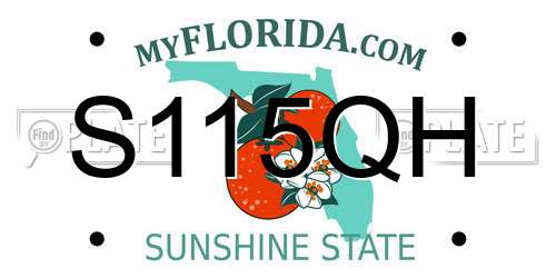S115QH Florida License Plate