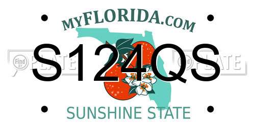 S124QS Florida License Plate