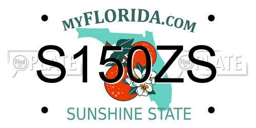 S150ZS Florida License Plate