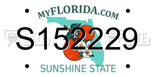 S152229 Florida License Plate