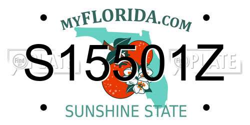 S15501Z Florida License Plate