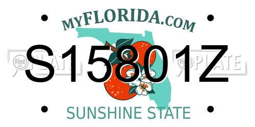 S15801Z Florida License Plate