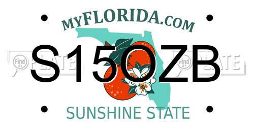 S15OZB Florida License Plate