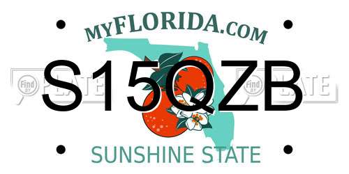 S15QZB Florida License Plate