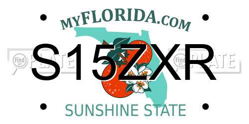 S15ZXR Florida License Plate