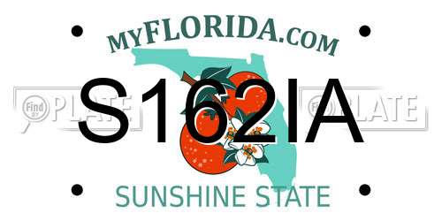 S162IA Florida License Plate
