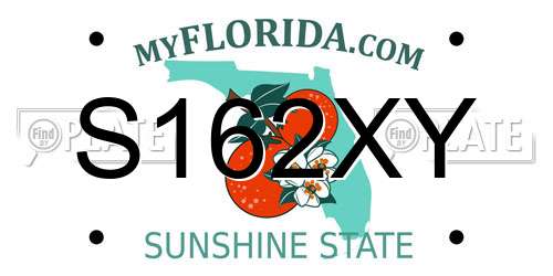 S162XY Florida License Plate