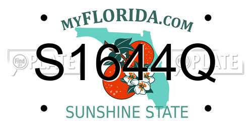 S1644Q Florida License Plate
