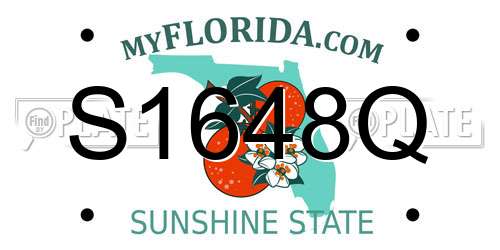 S1648Q Florida License Plate