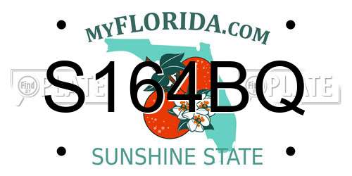 S164BQ Florida License Plate