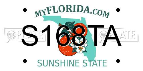 S168TA Florida License Plate