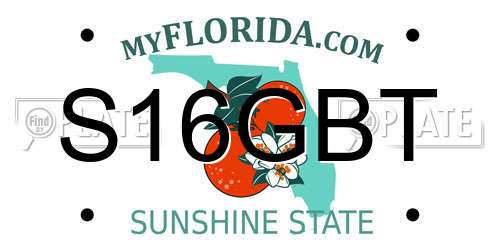 S16GBT Florida License Plate