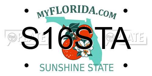 S16STA Florida License Plate