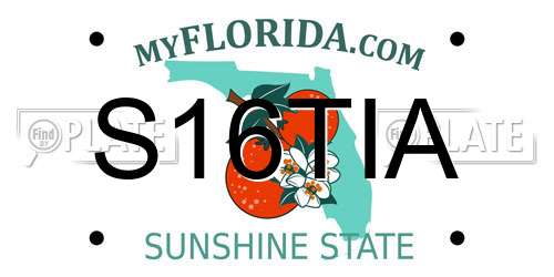 S16TIA Florida License Plate