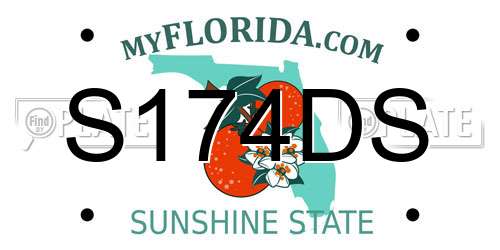 S174DS Florida License Plate