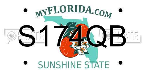S174QB Florida License Plate